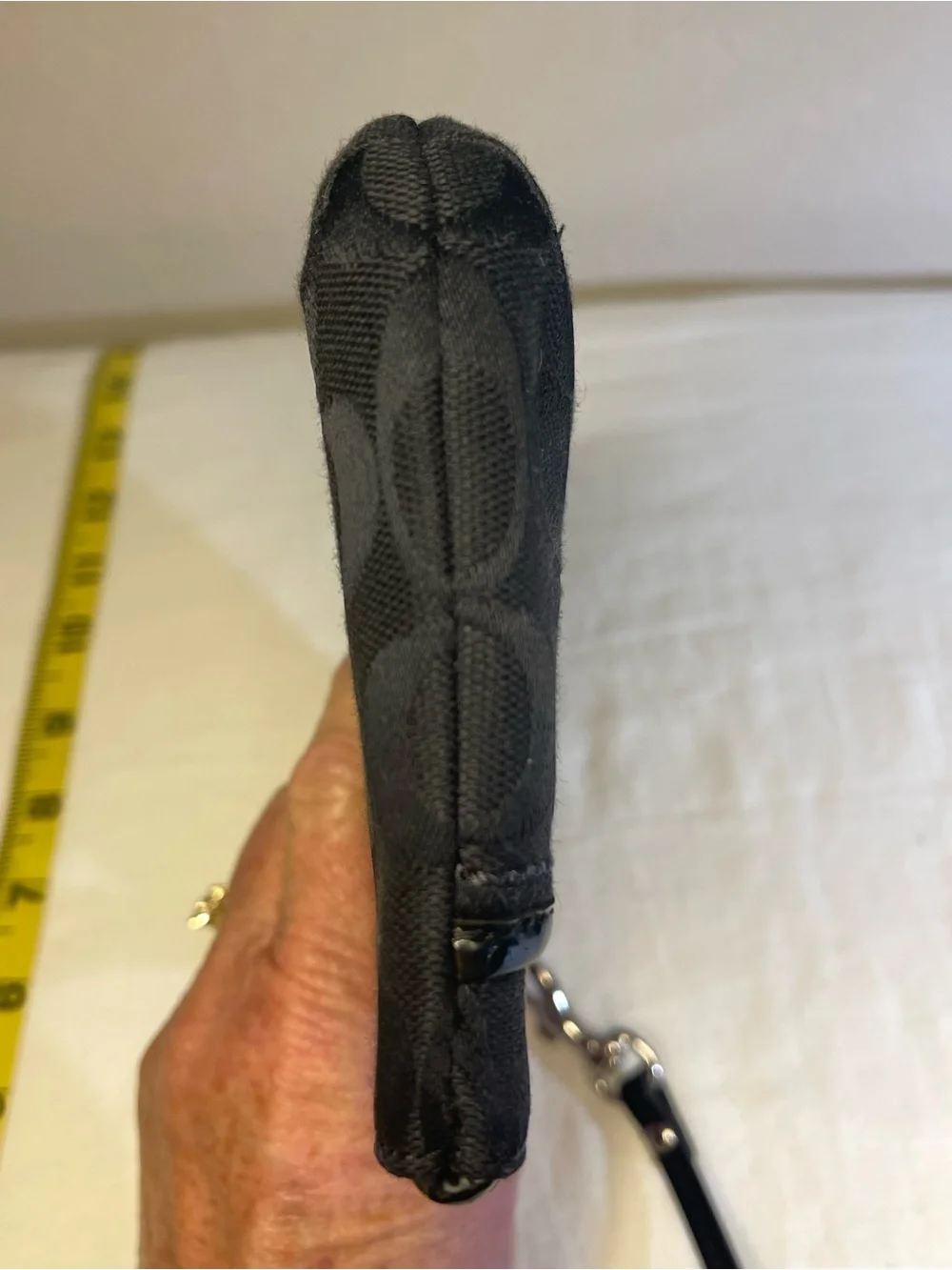 Coach Signature Jacquard Turnlock Pocket Wristlet